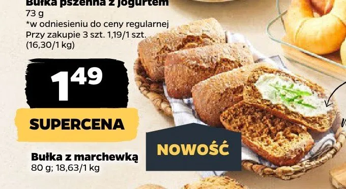 Bułka z marchewką promocja w Netto