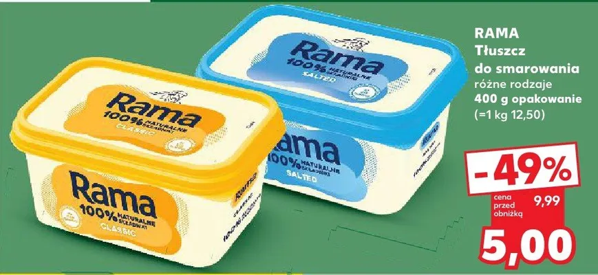 Tłuszcz do smarowania różne rodzaje Rama promocja w Kaufland