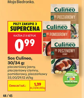 Sos Culineo pieczeniowy jasny promocja w Biedronka