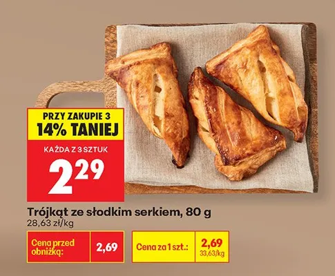 Trójkąt ze słodkim serkiem promocja w Biedronka