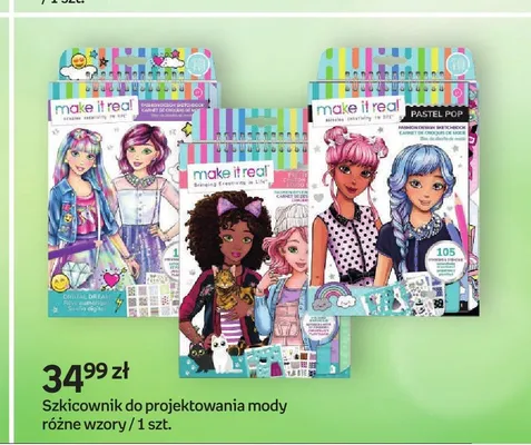 Szkicownik do projektowania mody Make It Real promocja w Empik