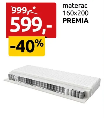 Materac 160x200 Premia promocja w Black Red White
