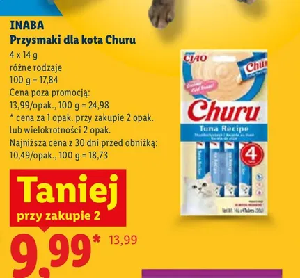 Przysmaki dla kota Churu Inaba 4-pak promocja w Lidl