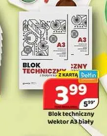 Blok techniczny Wektor A3 biały promocja w Delfin