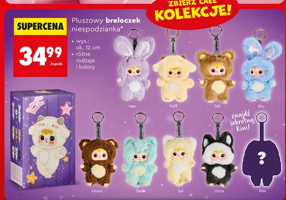 Pluszowy breloczek niespodzianka promocja w Biedronka