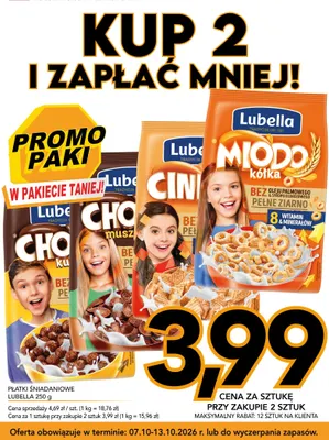 Płatki śniadaniowe Lubella Choco Kulki promocja w Kupiec
