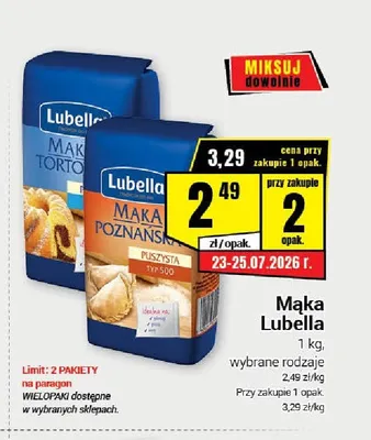 Mąka pszenna Tortowa Lubella promocja w Premium Nasz Sklep