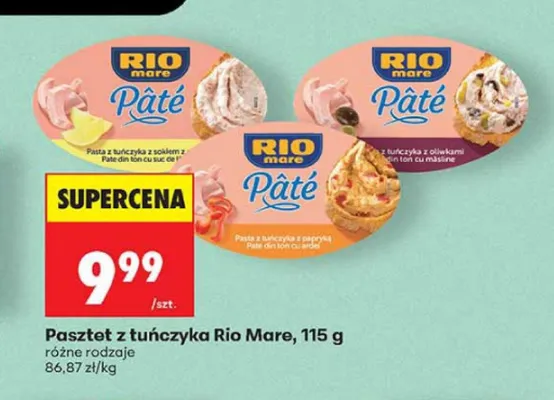 Pasztet z tuńczyka z papryką Rio Mare promocja w Biedronka