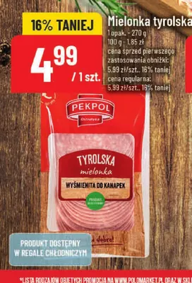Mielonka tyrolska Pekpol promocja w POLOmarket