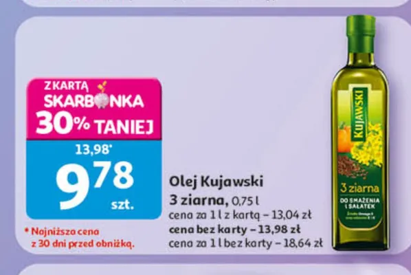 Olej Kujawski 3 ziarna promocja w Auchan