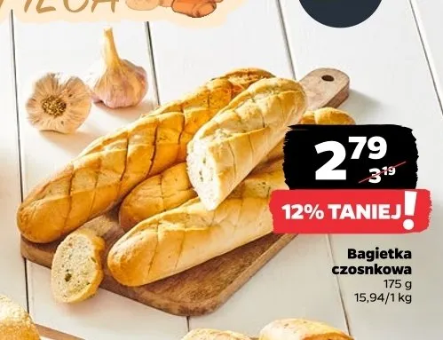 Bagietka czosnkowa promocja w Netto