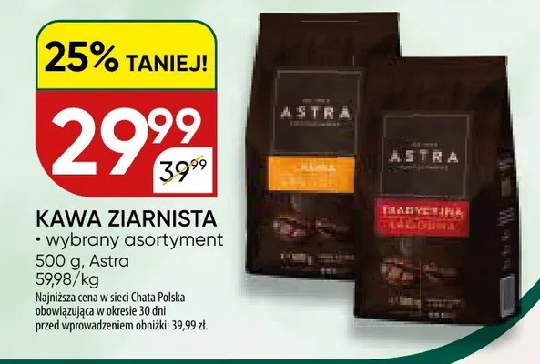 Kawa ziarnista wybrany asortyment promocja w Chata Polska