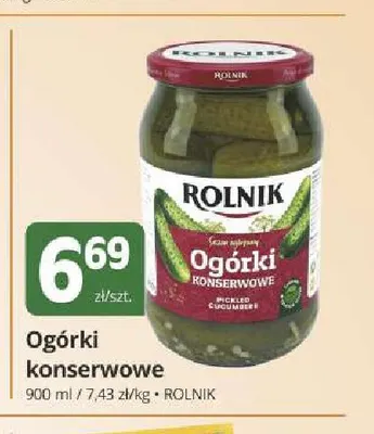 Ogórki konserwowe Rolnik promocja w Marketvita