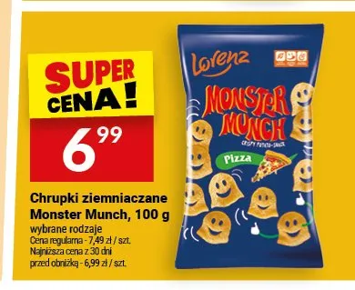 Chrupki ziemniaczane Monster Munch 100g promocja w Twój Market