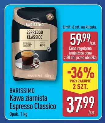 Kawa ziarnista Espresso Classico promocja w Aldi