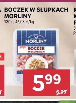 Boczek w słupkach Morliny promocja w Stokrotka
