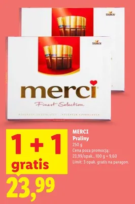 Praliny MERCI promocja w Lidl
