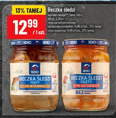 Beczka śledzi promocja w POLOmarket