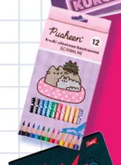 Kredki ołówkowe dwustronne ścieralne Pusheen promocja w Biedronka