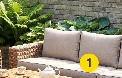 Sofa 3-osobowa Takutea beżowa wym. 246x89x84cm aluminium technorattan drewno akacjowe promocja w Castorama