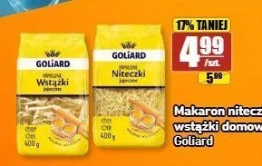 Makaron wstążki domowe Goliard promocja w API Market