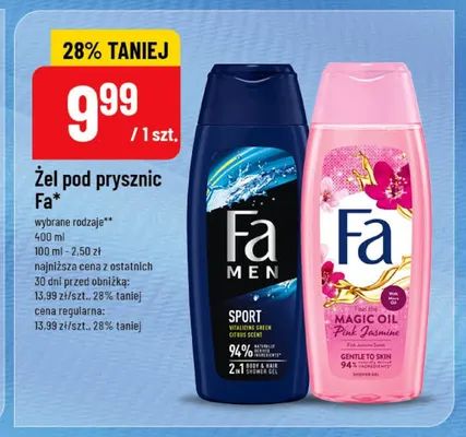 Żel pod prysznic Fa Magic Oil Pink Jasmine promocja w POLOmarket