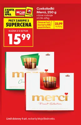 Czekoladki Merci Crispy Almond promocja w Biedronka