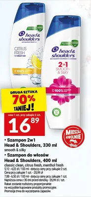 Szampon 2w1 smooth & silky promocja w Twój Market