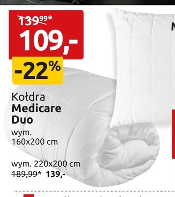 Kołdra Medicare Duo 160x200 cm promocja w Black Red White