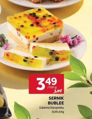 Sernik Bublee Cukiernia Staropolska promocja w Stokrotka