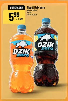 Napój Dzik Zero orange promocja w POLOmarket