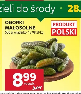 Ogórki małosolne promocja w Stokrotka