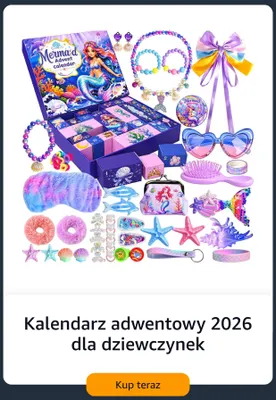 Kalendarz adwentowy 2026 dla dziewczynek promocja w Amazon