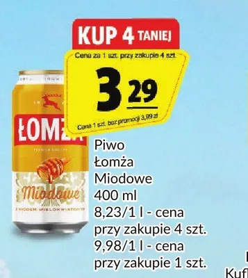 Piwo Łomża Miodowe promocja w Prim Market