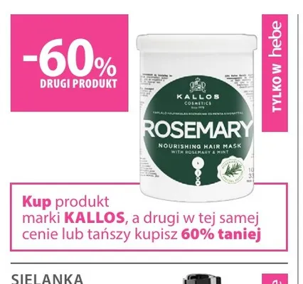 Maska do włosów Rosemary Kallos promocja w Hebe