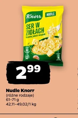 Nudle o smaku kurczaka Knorr promocja w Netto