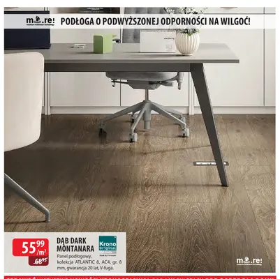 Panel podłogowy Dąb Dark Montanara Atlantic 8 Krono Original promocja w Dobre Dla Domu