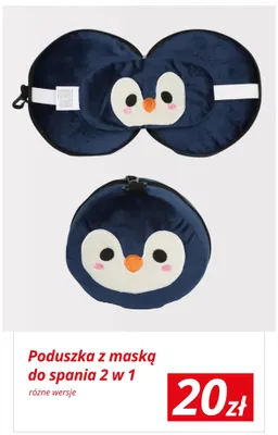 Poduszka z maską do spania 2 w 1 promocja w KiK