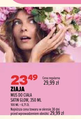 Mus do ciała Ziaja Satin Glow promocja w Drogerie Natura