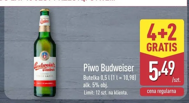 Piwo Budweiser promocja w Aldi