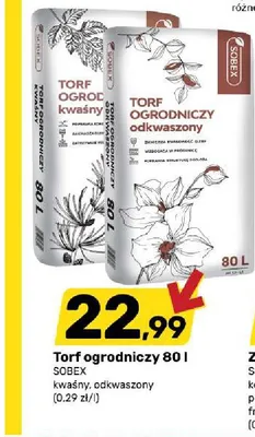 Torf ogrodniczy Sobex promocja w Bricomarche