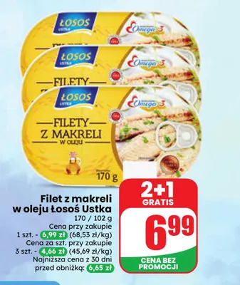 Filet z makreli w oleju Łosoś Ustka promocja w Dino