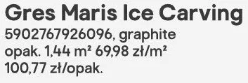 Gres Maris Ice Carving graphite promocja w Castorama