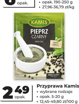 Przyprawa Pieprz czarny mielony Kamis promocja w Odido