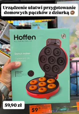 Opiekacz do donutów Hoffen nieprzywierająca powłoka promocja w Biedronka