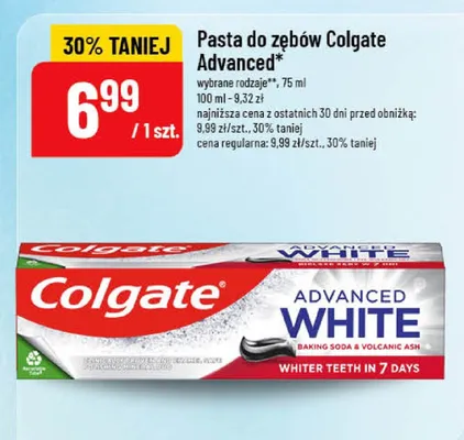 Pasta do zębów Colgate Advanced White promocja w POLOmarket
