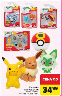 Zabawka linia Pokémon różne rodzaje promocja w Carrefour