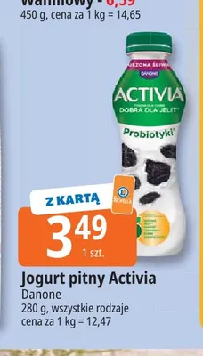 Jogurt pitny Activia promocja w Leclerc