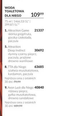 Woda toaletowa dla niego Avon Luck dla promocja w AVON