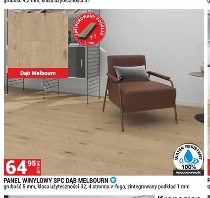 Panel winylowy Spc Dąb Melbourn 5 mm promocja w Merkury Market